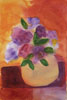 Flowers on Orange Background
